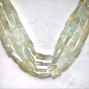 Necklace Four Strand, Faceted Stone